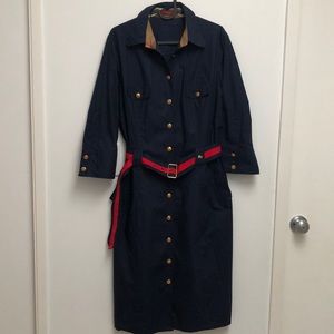 Burberry trench coat/dress navy
